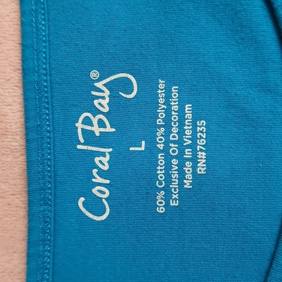 Coral Bay Navy Blue Top with Embroidered Design - Picture 6 of 6